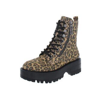 Guess Womens Fearne 2 Platform Lug Sole Combat & Lace-up Boots